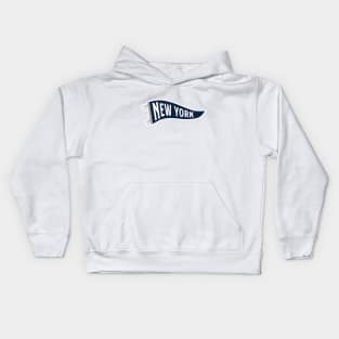 New York Pennant - White Kids Hoodie